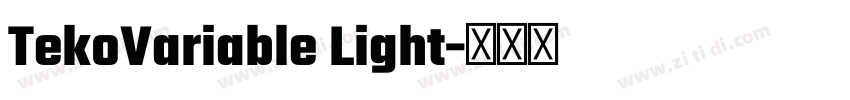 TekoVariable Light字体转换